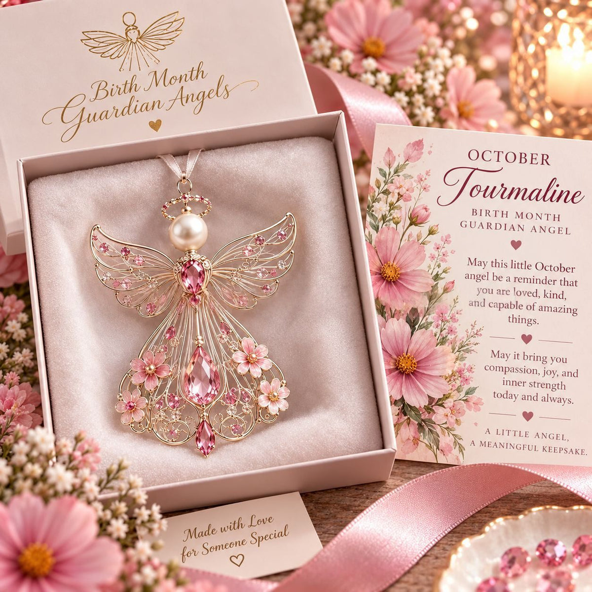 12-Month Birthstone Angel DIY Pendant