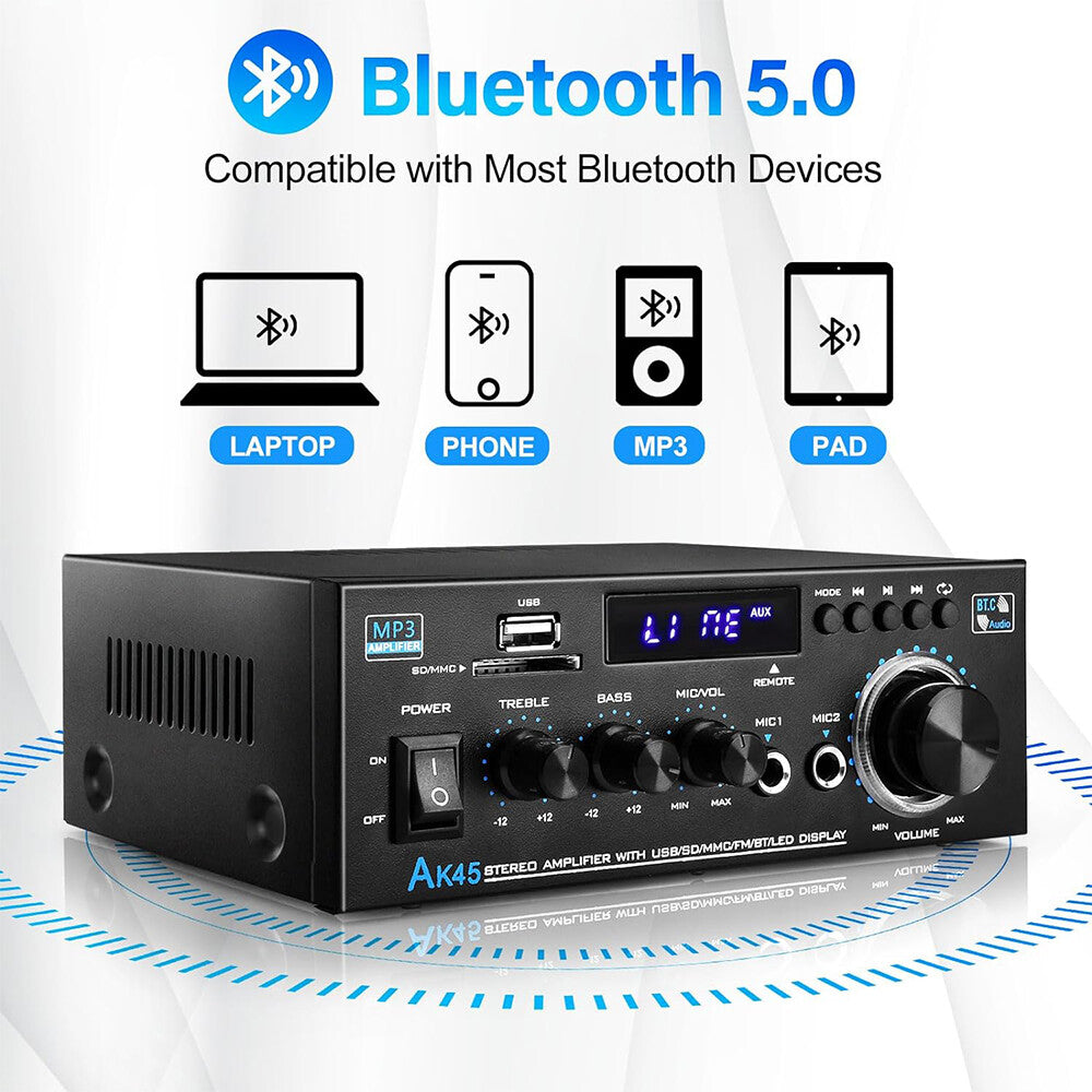 350W Bluetooth Stereo Amplifier - New - UK