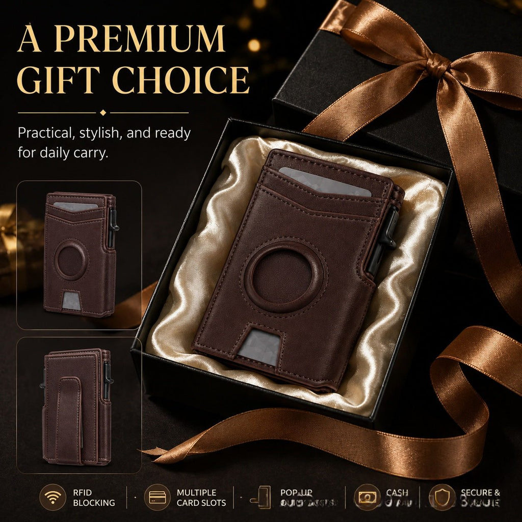 Men's Short Multi-card Magnetic Bank Card Holder