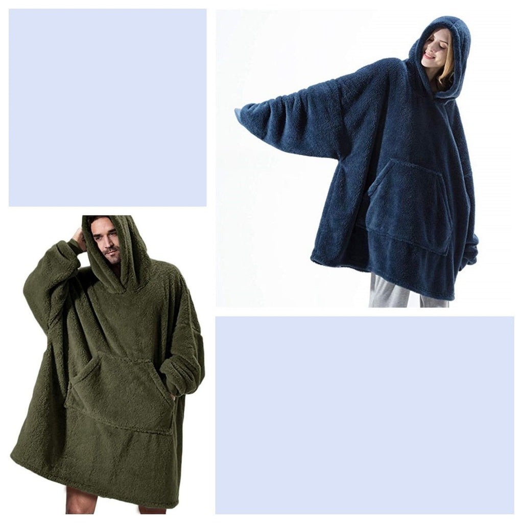 Hoodie Sweatshirt With Big Pocket Tops Sweater Comfortable Loose Double-...