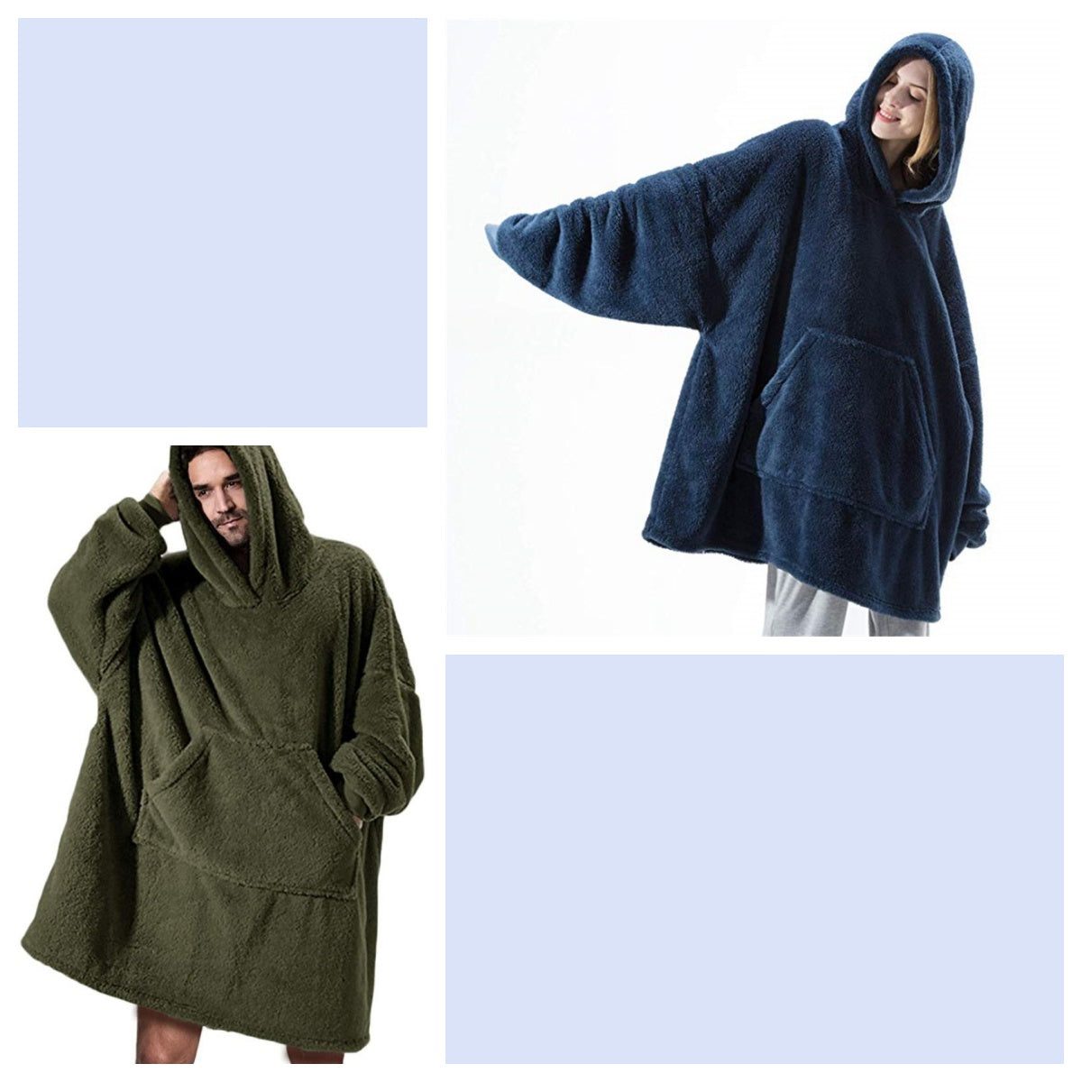 Hoodie Sweatshirt With Big Pocket Tops Sweater Comfortable Loose Double-...