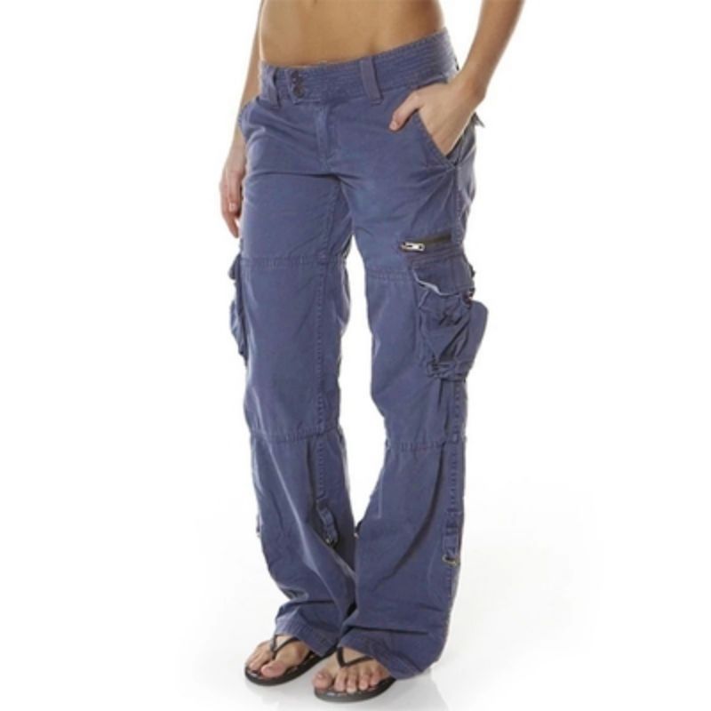 Foreign Trade Retro Amazon Wide Leg European And American Spring And Autumn Multi-pocket Casual Loose Slimming Straight Women's Overalls