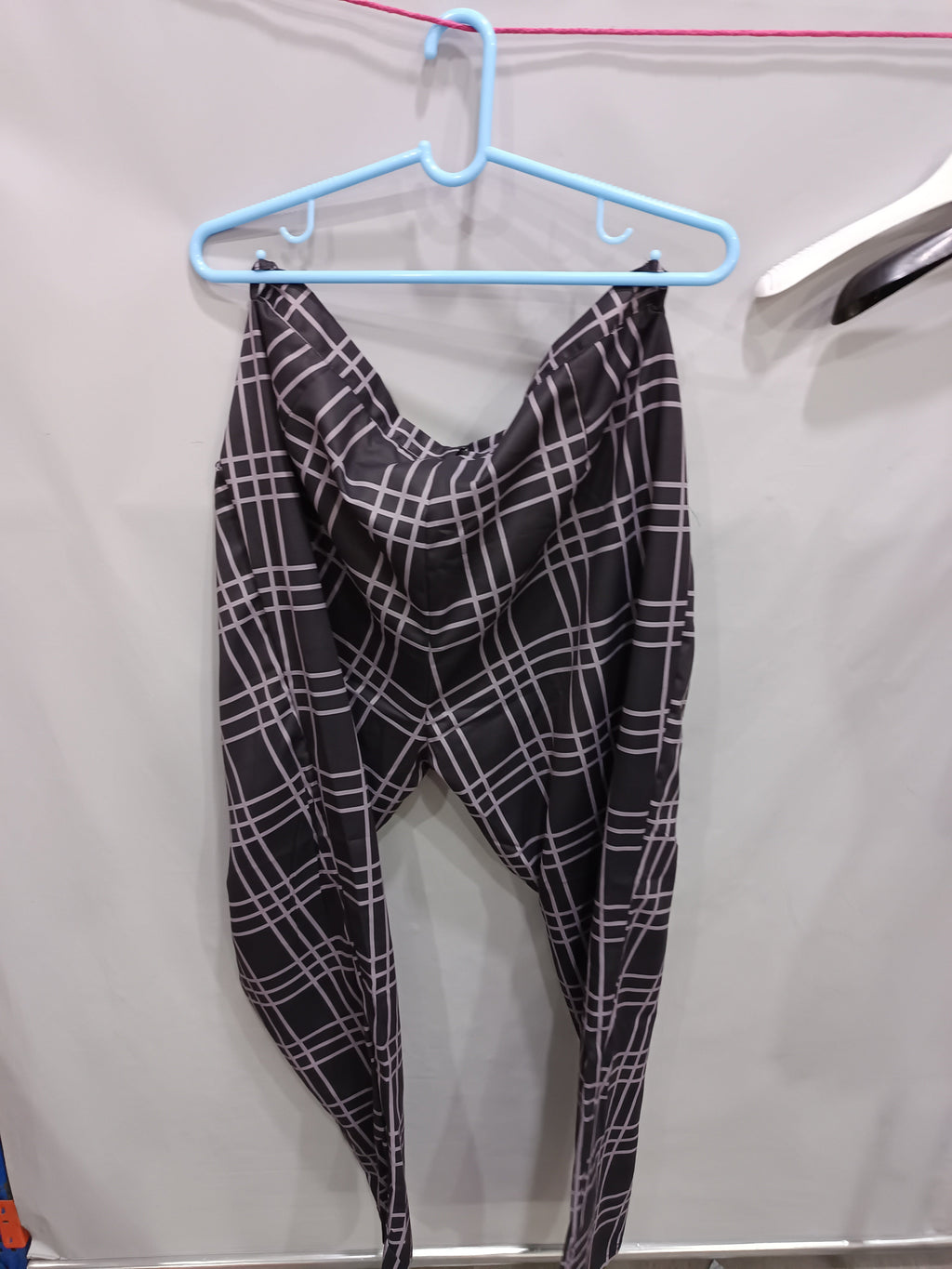 Plaid Print Pants Men's Casual Trousers Loose And Thin