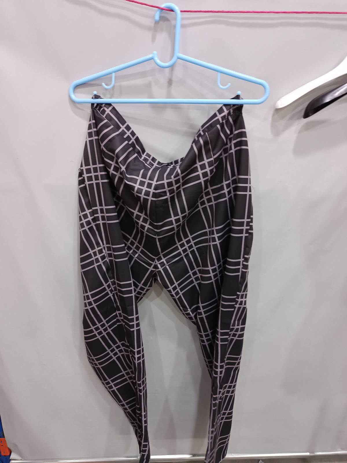 Plaid Print Pants Men's Casual Trousers Loose And Thin