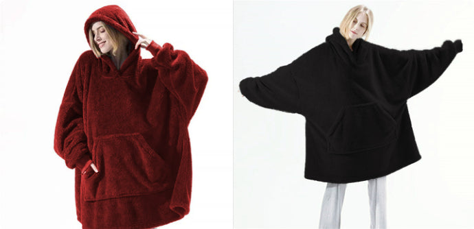 Hoodie Sweatshirt With Big Pocket Tops Sweater Comfortable Loose Double-...