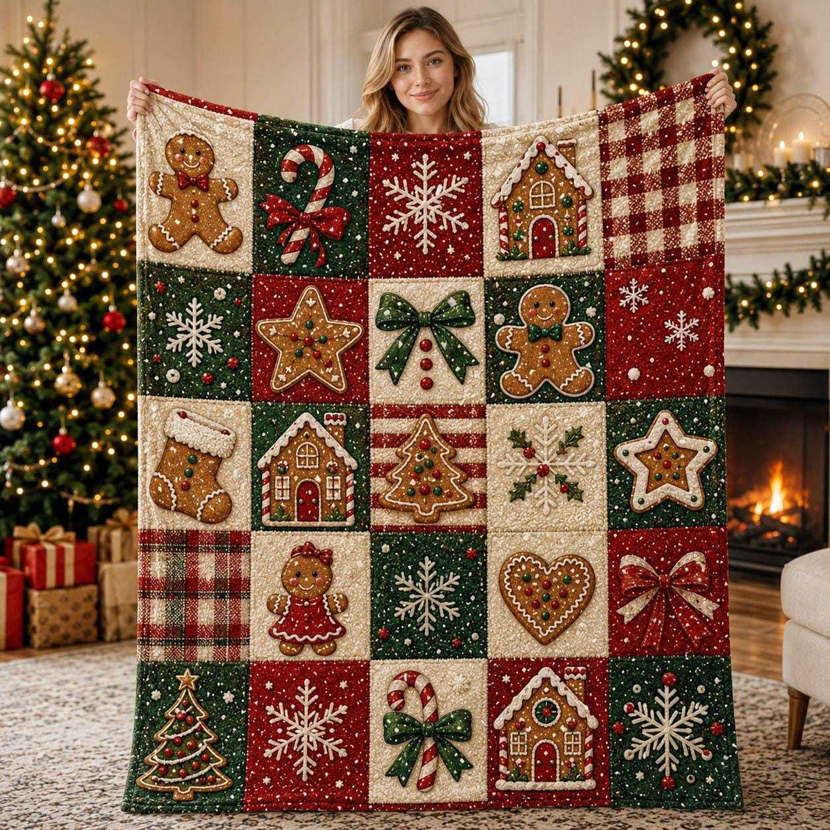 Christmas Flannel Printed Double-side Velvet Blanket