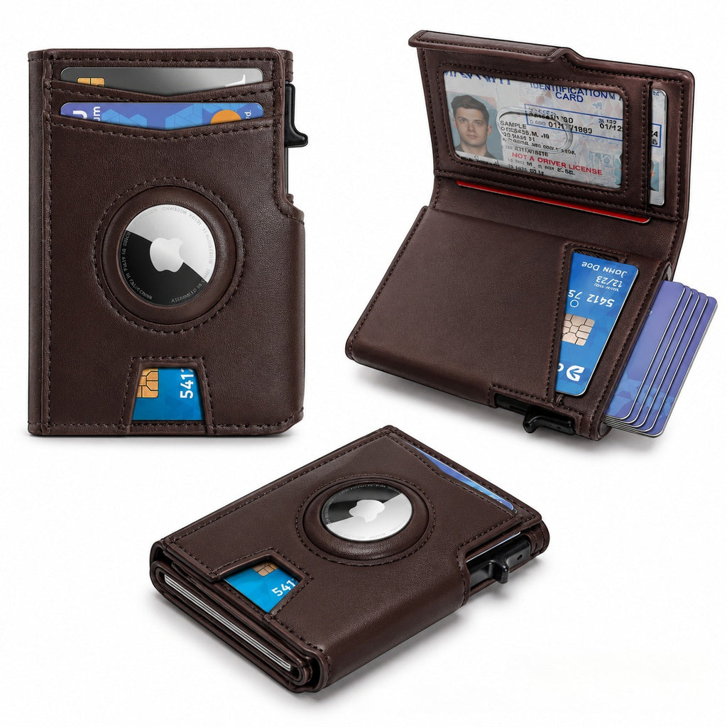 Men's Short Multi-card Magnetic Bank Card Holder