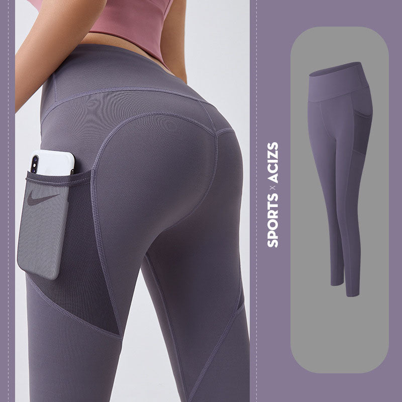 Women's Tummy Control Gym Yoga Leggings with Pocket