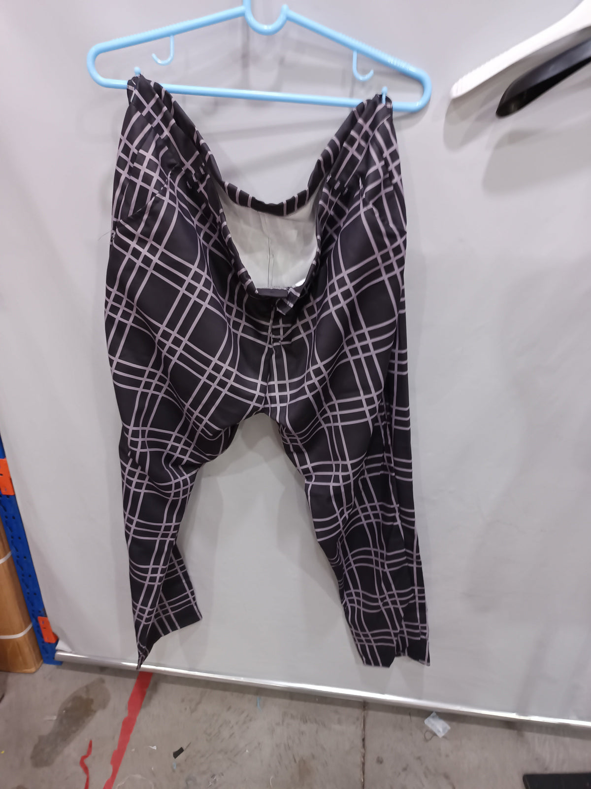 Plaid Print Pants Men's Casual Trousers Loose And Thin