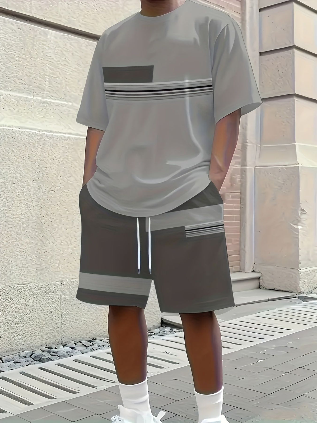 Men's Casual Sportswear Set With 3D Print