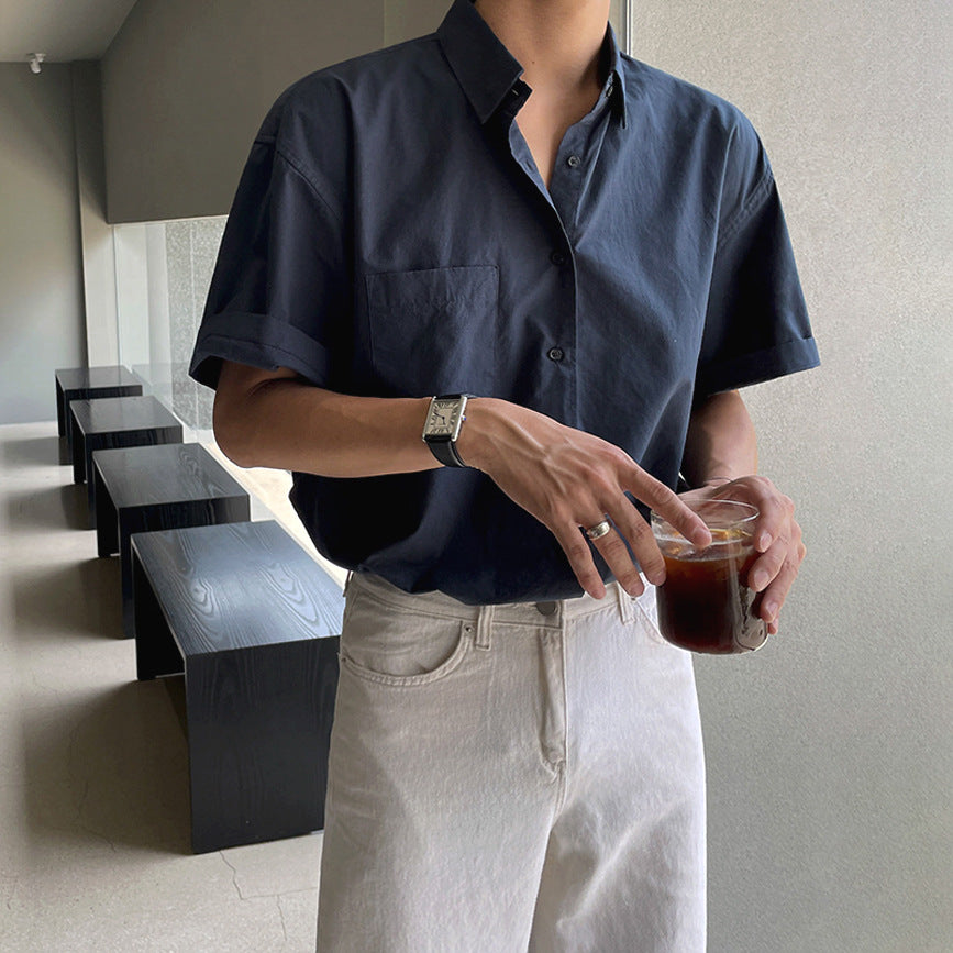 Artistic Temperament Design Shirt Cool Thin Breathable Shirt