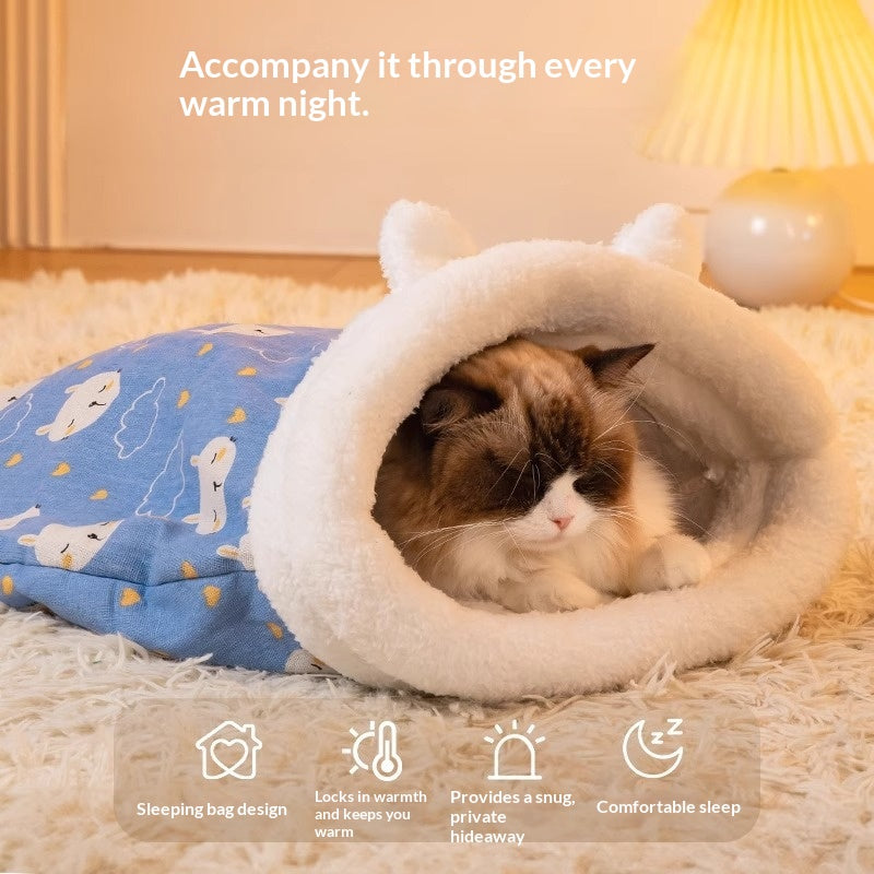 Blanket Sleeping Bag Nest Cat Warm Artifact Surrounded