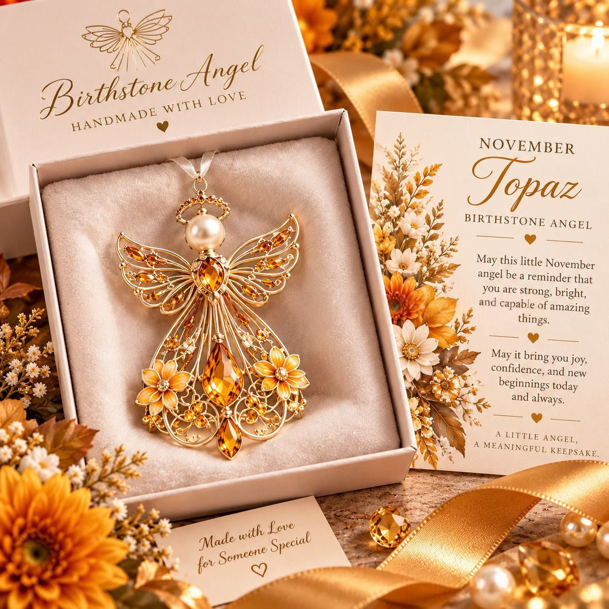 12-Month Birthstone Angel DIY Pendant