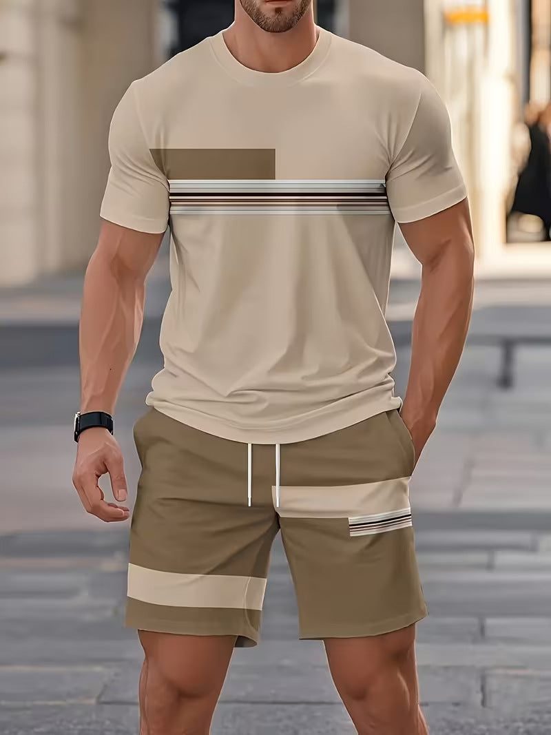 Men's Casual Sportswear Set With 3D Print