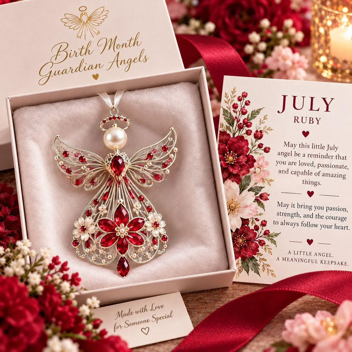 12-Month Birthstone Angel DIY Pendant